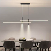 Lustra LED suspendata RINA 50W, Liniara, lumina Rece/Calda/Neutra, Negru, Inaltime Reglabila