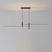 Lustra LED suspendata RINA 50W, Liniara, lumina Rece/Calda/Neutra, Negru, Inaltime Reglabila