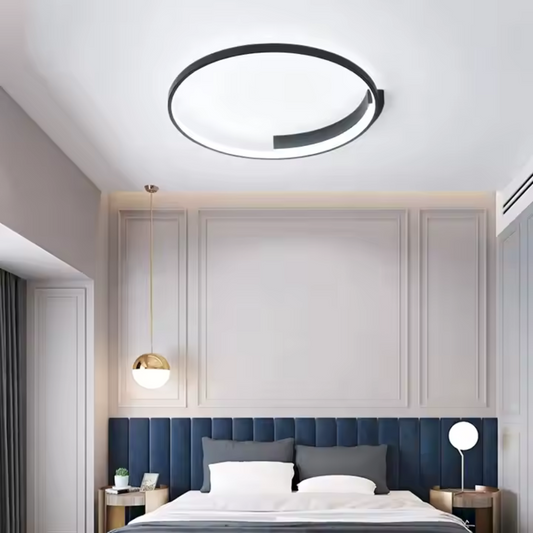 Lustra LED cu telecomanda LETIZIA 34W, Rotunda, lumina Rece/Calda/Neutra, Dimabila, Negru