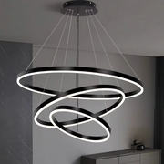 Lustra LED suspendata PAGANO 95W, Lumina Rece/Calda/Neutra, Negru, Inaltime Reglabila