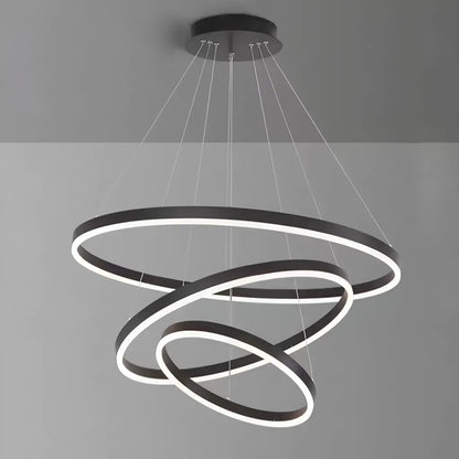 Lustra LED suspendata PAGANO 95W, Lumina Rece/Calda/Neutra, Negru, Inaltime Reglabila