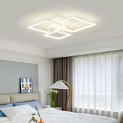 Lustra LED cu telecomanda ZOE, 60W, 3 Patrate, lumina Rece/Calda/Neutra, Dimabila, Alb