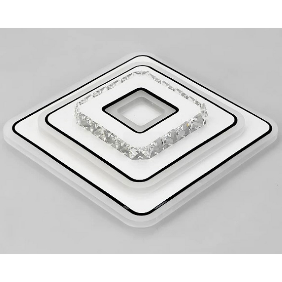 Lustra LED cu cristal ARABELA 40W, lumina Rece/Calda/Neutra, Alb