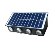 Aplica LED Exterior Solaris, 8 Surse de lumina, Lumina Calda, Negru