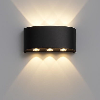Aplica LED Exterior Ellis, 6W, 6 Surse de lumina, Lumina Calda, Negru