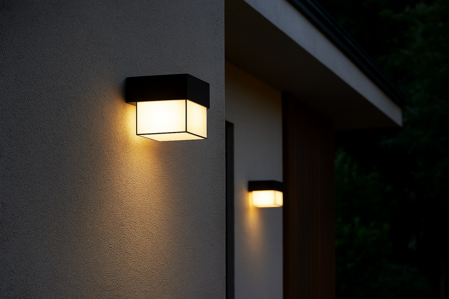 Aplica LED Exterior AMIRA, 1 Sursa de lumina, Lumina Calda, Negru