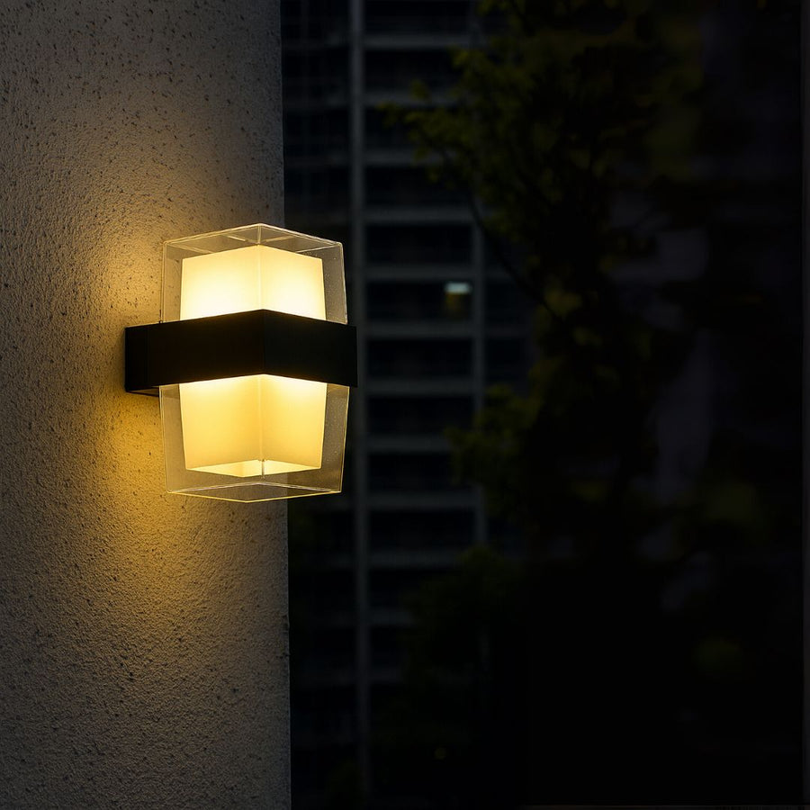 Aplica LED Exterior AMIRA, 2 Surse de lumina, Lumina Calda, Negru