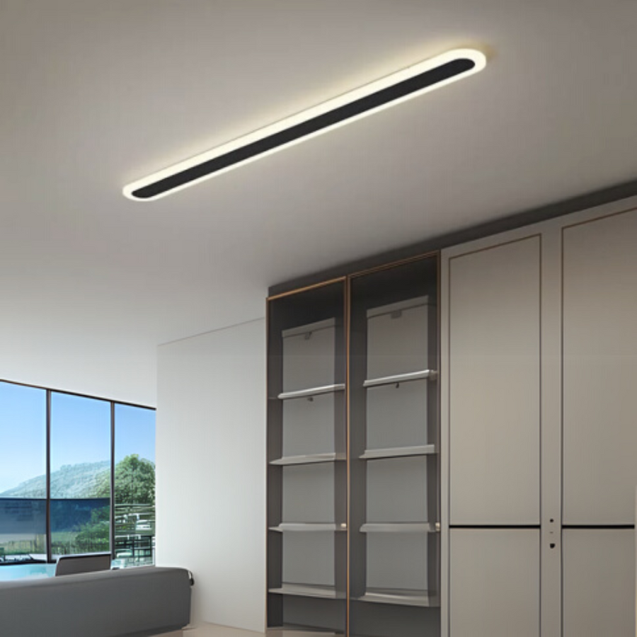 Aplica LED de Exterior SUHA, Lungime 90cm, 13W, IP65, Metal, Liniar, Negru