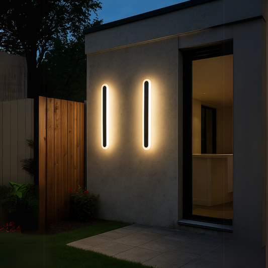 Aplica LED de Exterior SUHA, Lungime 90cm, 13W, IP65, Metal, Liniar, Negru
