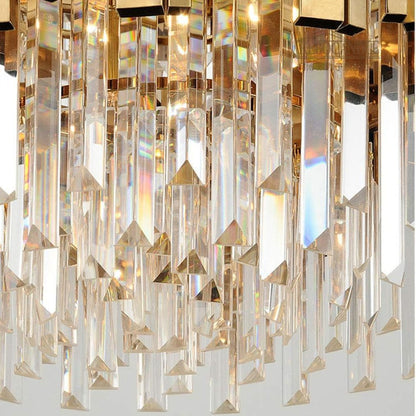 Candelabru Cristal BLOIS Magno, 8x E14, Diametru 60cm, Auriu, Inaltime Reglabila