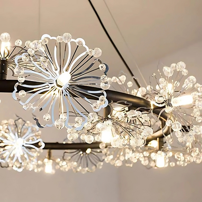 Candelabru Cristal PETERHOF Magno, Diametru 62cm, 20X G4, Negru, Inaltime Reglabila