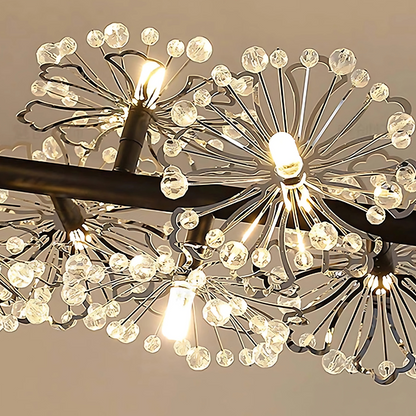 Candelabru Cristal PETERHOF Magno, Diametru 62cm, 20X G4, Negru, Inaltime Reglabila