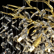 Candelabru Cristal WALTZ Rhapsody, 6xG9, Auriu, Diametru 45cm, Inaltime Reglabila