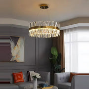 Candelabru LED CASERTA cu Telecomanda, 95W, Dimabil, Diametru 80cm, Auriu