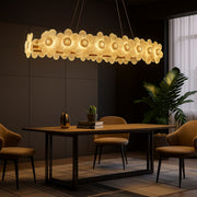 Candelabru Cristal Cadenza Allegro, 80W, 20x E14, 3000K4000K6000K, Inaltime reglabila, Auriu