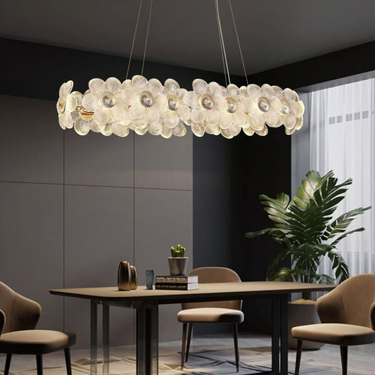 Candelabru Cristal Cadenza Allegro, 80W, 20x E14, 3000K4000K6000K, Inaltime reglabila, Auriu