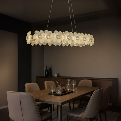 Candelabru Cristal Cadenza Allegro, 80W, 20x E14, 3000K4000K6000K, Inaltime reglabila, Auriu