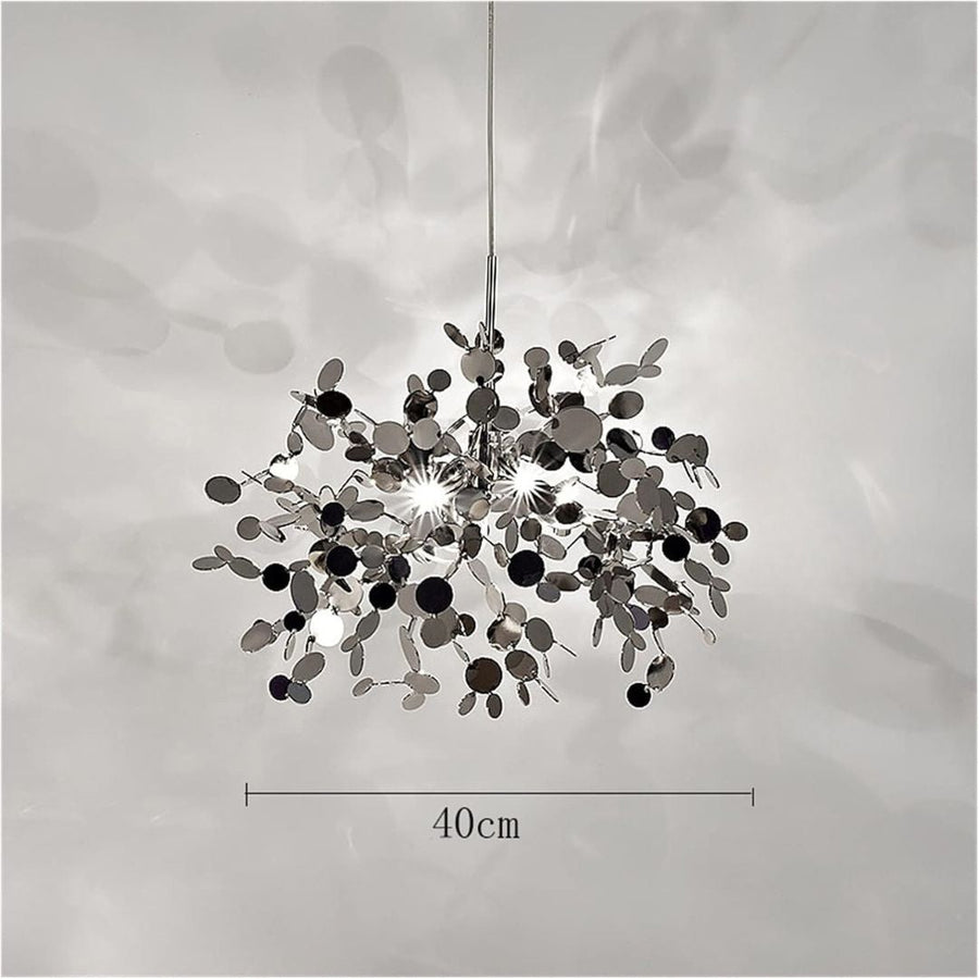 Candelabru Modern, CAPRICIO Allegro, 2xE14, Diametru 40cm, Crom Lucios, Inaltime Reglabila
