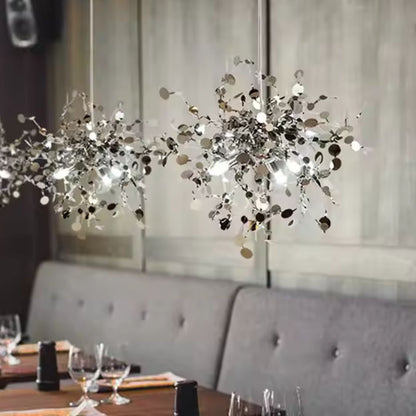 Candelabru Modern, CAPRICIO Allegro, 2xE14, Diametru 40cm, Crom Lucios, Inaltime Reglabila