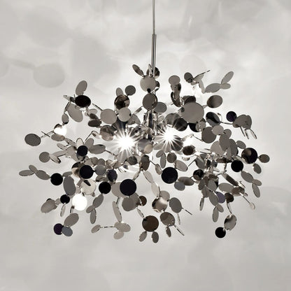 Candelabru Modern, CAPRICIO Allegro, 2xE14, Diametru 40cm, Crom Lucios, Inaltime Reglabila