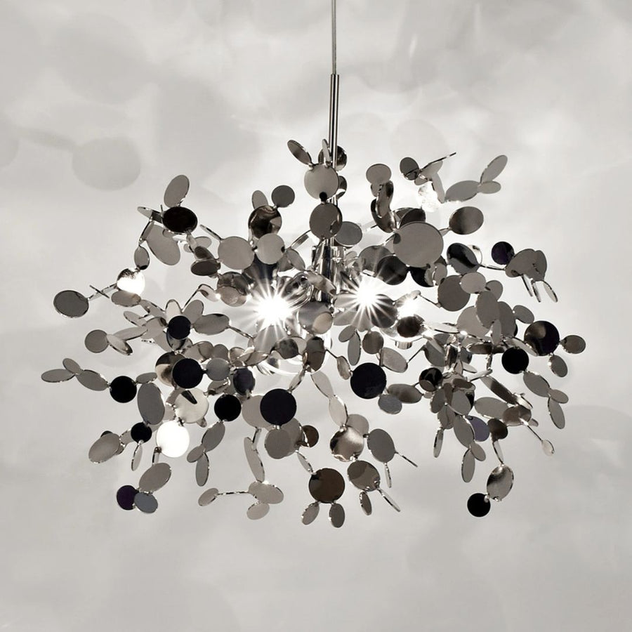 Candelabru Modern, CAPRICIO Allegro, 2xE14, Diametru 40cm, Crom Lucios, Inaltime Reglabila