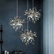Candelabru Modern, CAPRICIO Allegro, 2xE14, Diametru 40cm, Crom Lucios, Inaltime Reglabila