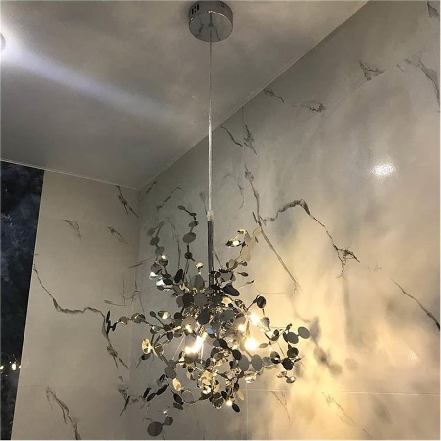 Candelabru Modern, CAPRICIO Allegro, 2xE14, Diametru 40cm, Crom Lucios, Inaltime Reglabila