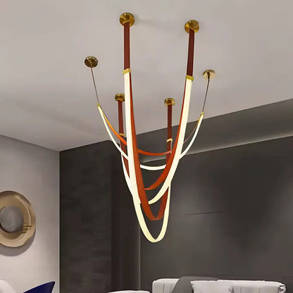 Candelabru Modern, LED, ARIA Largo, 34W, lumina Calda, Maro