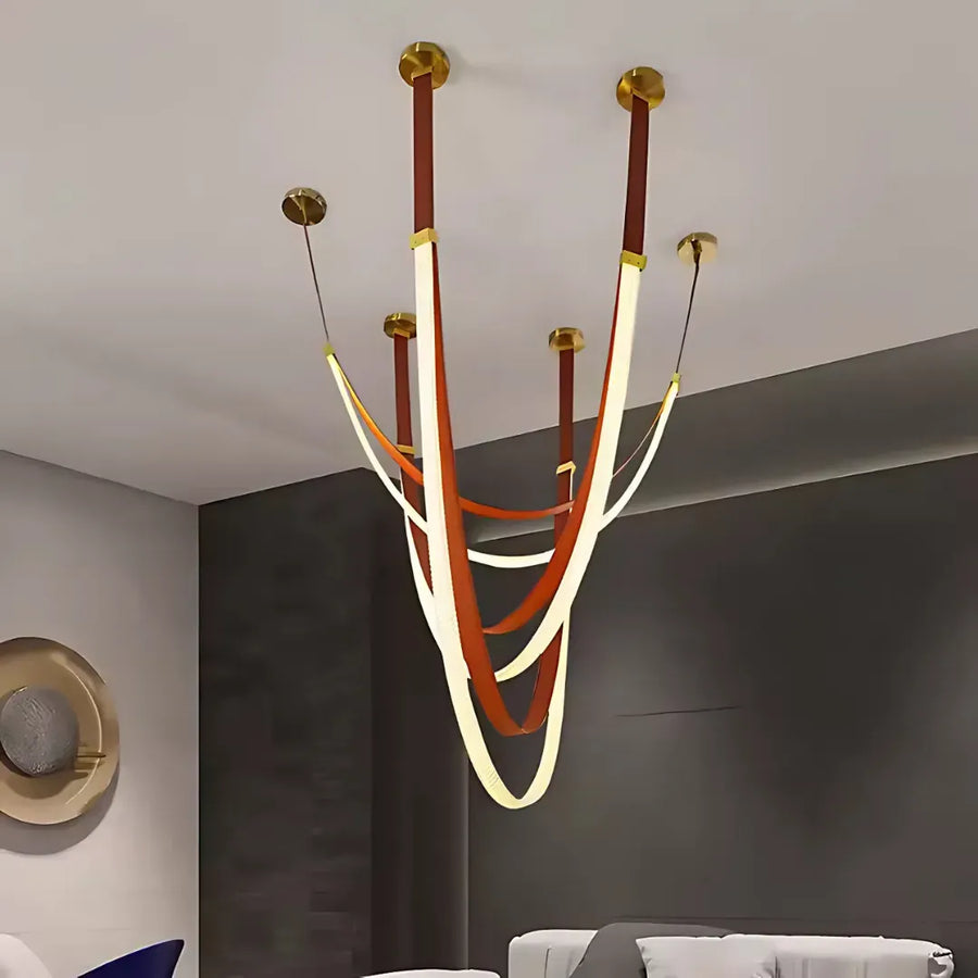 Candelabru Modern, LED, ARIA Largo, 34W, lumina Calda, Maro