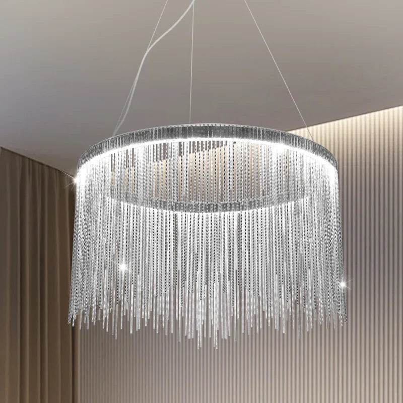 Lustra LED suspendata cu telecomanda ILLUMINA MAGNUS, 38W, lumina Rece/Calda/Neutra, Dimabila, Crom Lucios