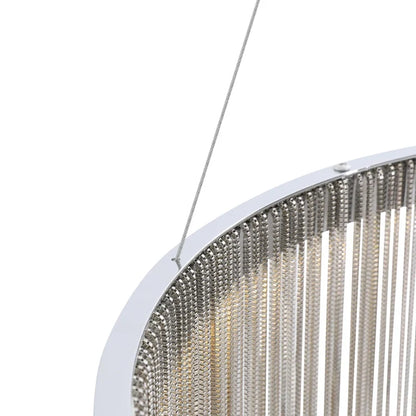 Lustra LED suspendata cu telecomanda ILLUMINA MAGNUS, 38W, lumina Rece/Calda/Neutra, Dimabila, Crom Lucios