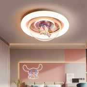 Lustra LED UNICORN, 104W, 50cm, lumina Rece/Calda/Neutra, Roz