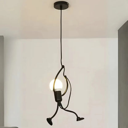 Lustra MODERNA, tip Pendul, FUNTASIA, Figurina, 1xE27, Inaltime Reglabila, Negru