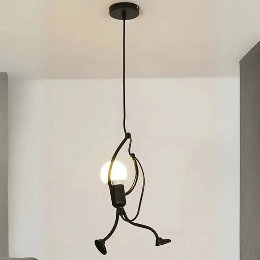 Lustra MODERNA, tip Pendul, FUNTASIA, Figurina, 1xE27, Inaltime Reglabila, Negru