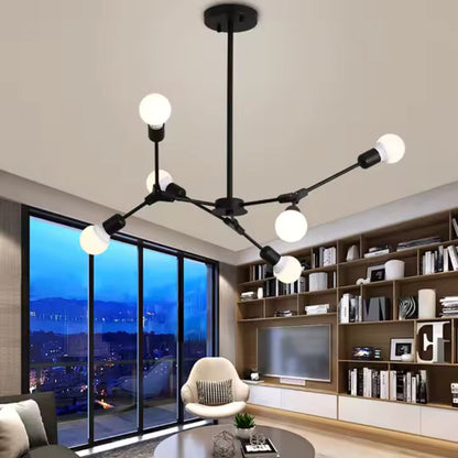 Lustra Architek Hexa, 6xE27, 90x80, Negru, Metal