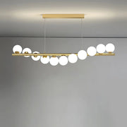 Lustra LOFT Hall, 11x G9, Alb Auriu, Metal, Inaltime Reglabila, Elegant