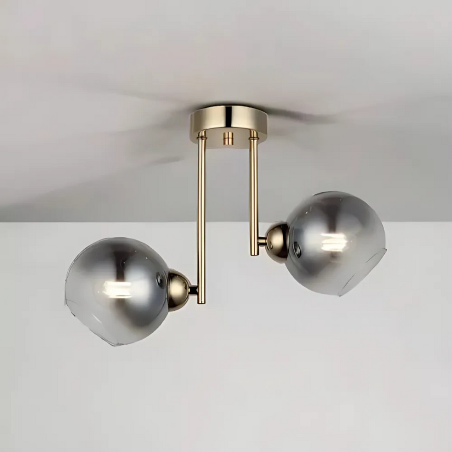 Lustra cu bec moderna MODUS, 2x E27, Auriu, Metal