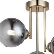 Lustra cu bec moderna MODUS, 3x E27, Auriu, Metal