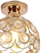 Lustra Vera, 1xE27, D18H15cm,  Auriu, Metal si Cristal