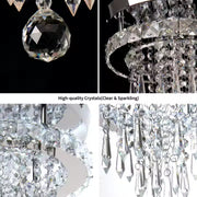 Candelabru LED Alberico Rotund, 17W, Lumina Rece/Calda/Neutra, Cristal, Crom Lucios