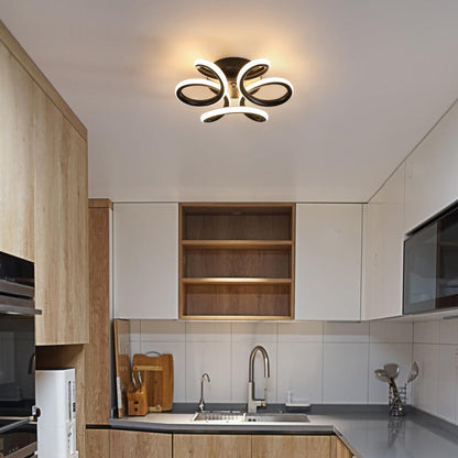 Lustra LED VERTEX HELIX, 65W, lumina Rece/Calda/Neutra, Negru