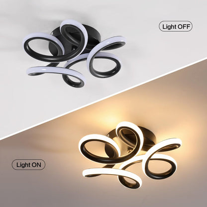 Lustra LED VERTEX HELIX, 65W, lumina Rece/Calda/Neutra, Negru