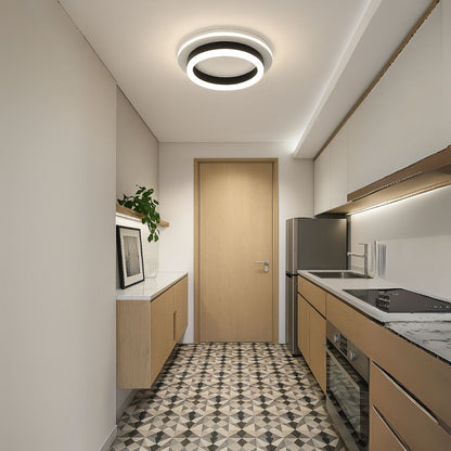 Lustra LED MODERNA 25W, Diametru 20cm, Rotunda, lumina Rece/Calda/Neutra, Negru