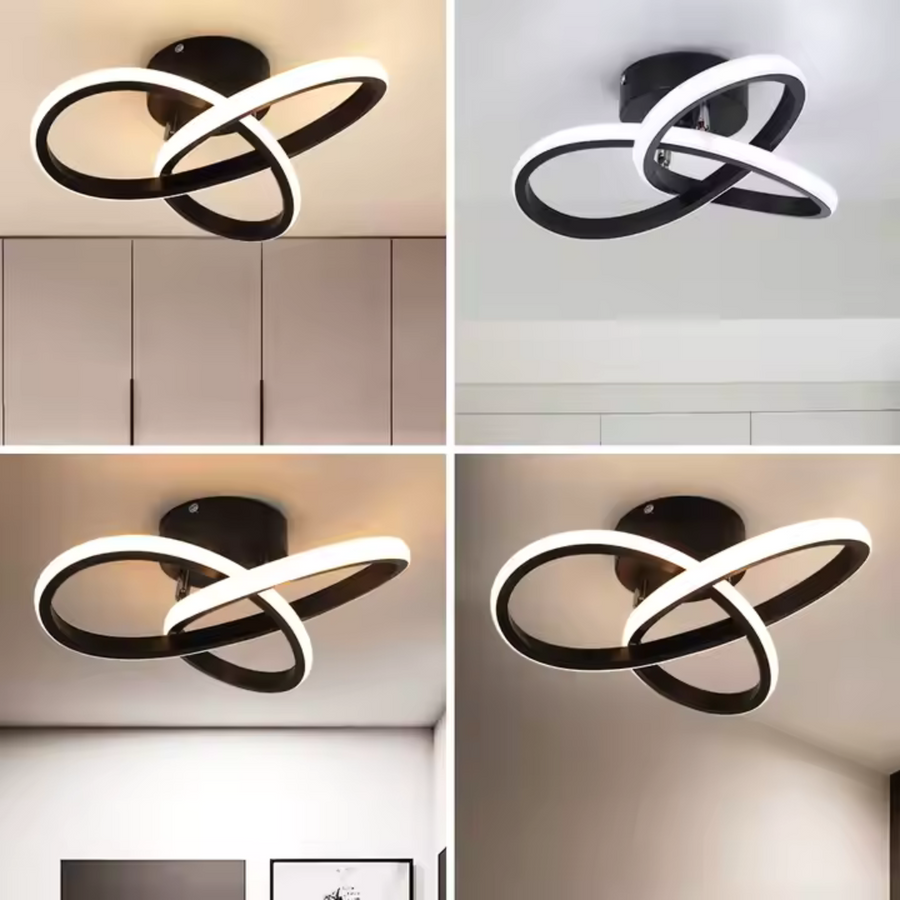 Lustra LED VERTEX Infinitum 13W, Lumina Rece/Calda/Neutra, Negru