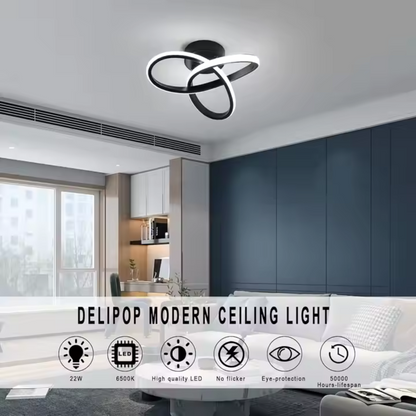 Lustra LED VERTEX Infinitum 13W, Lumina Rece/Calda/Neutra, Negru