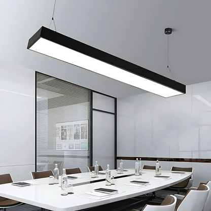 Lustra LED suspendata DARIN, 120cm, 23W, Inaltime Reglabila, Lumina Rece, Negru