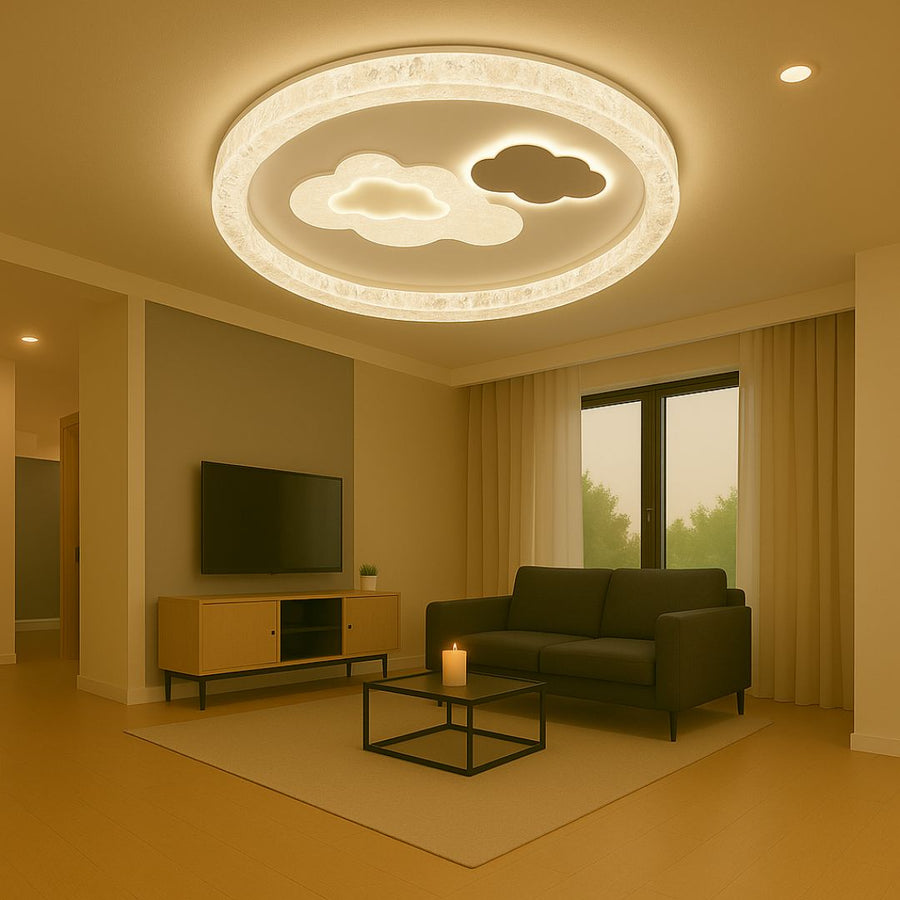 Lustra LED SKYForma Starry, 61W, lumina Rece/Calda/Neutra, Negru