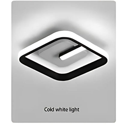 Lustra LED VICTORIA 19W, Patrata, lumina Rece/Calda/Neutra, Negru, Alb