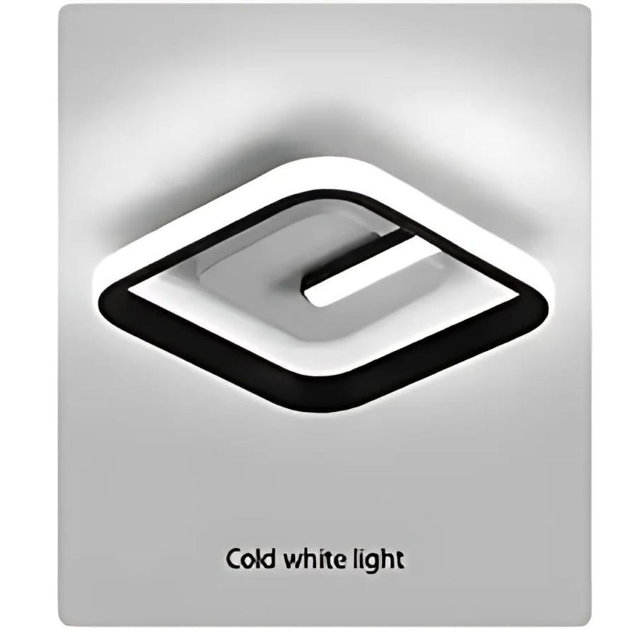 Lustra LED VICTORIA 19W, Patrata, lumina Rece/Calda/Neutra, Negru, Alb