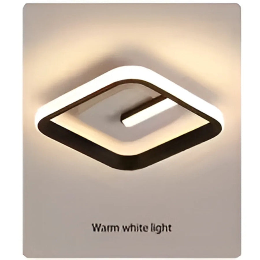 Lustra LED VICTORIA 19W, Patrata, lumina Rece/Calda/Neutra, Negru, Alb